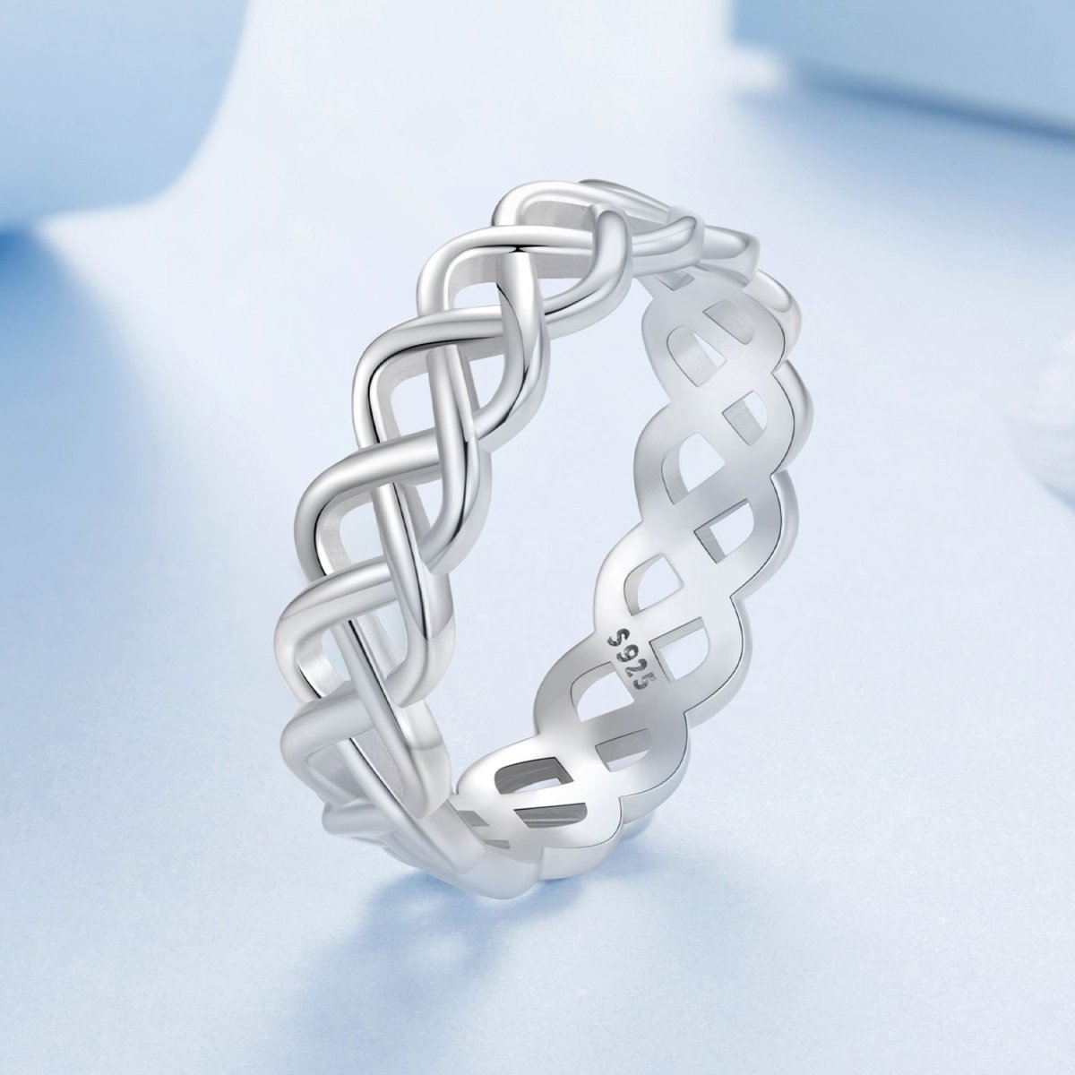 925 Sterling Silver and White Gold 0.5cm Ring Size 6.0 - Rings - Custom Crafting Alliance, LLC