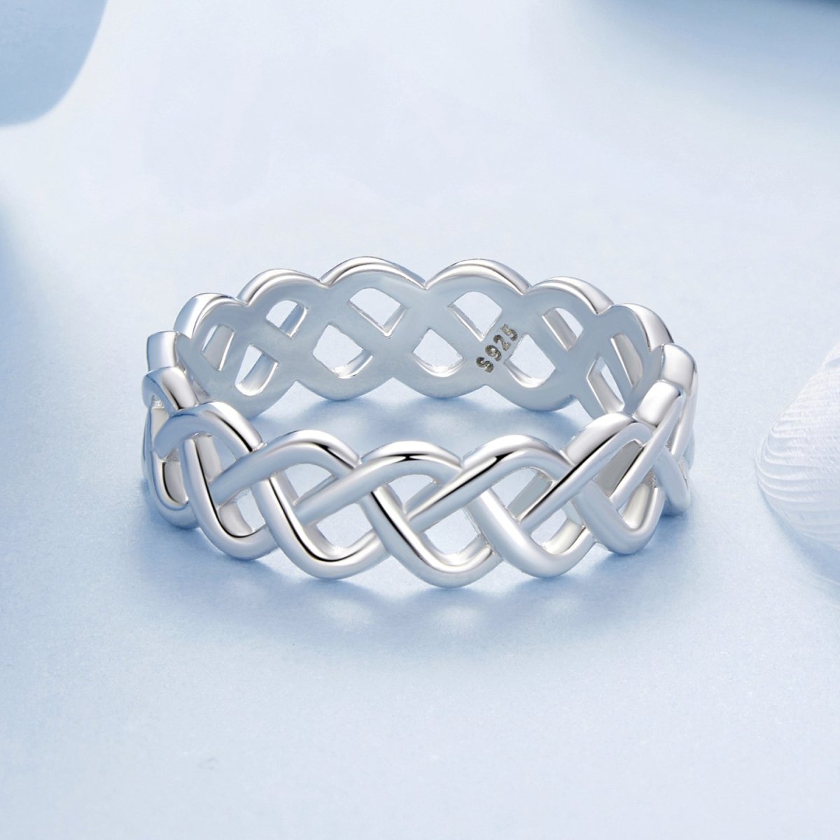925 Sterling Silver and White Gold 0.5cm Ring Size 6.0 - Rings - Custom Crafting Alliance, LLC