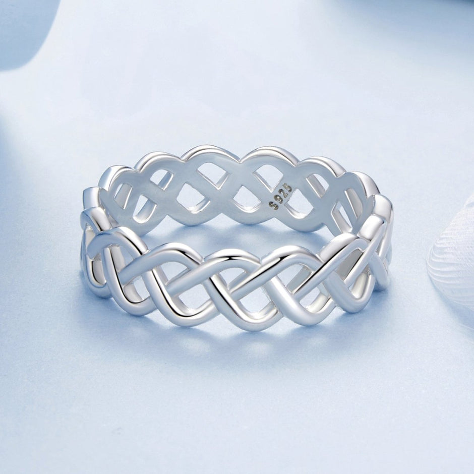 925 Sterling Silver and White Gold 0.5cm Ring Size 6.0 - Rings - Custom Crafting Alliance, LLC