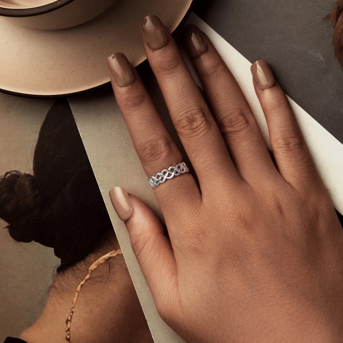 925 Sterling Silver and White Gold 0.5cm Ring Size 6.0 - Rings - Custom Crafting Alliance, LLC