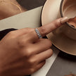 925 Sterling Silver and White Gold 0.5cm Ring Size 6.0 - Rings - Custom Crafting Alliance, LLC