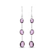 .925 Sterling Silver Checkerboard Cut Oval Purple Amethyst 2
