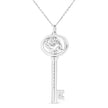.925 Sterling Silver Diamond Accent Virgo Zodiac Key 18