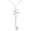 .925 Sterling Silver Diamond Accent Virgo Zodiac Key 18