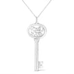 .925 Sterling Silver Diamond Accent Virgo Zodiac Key 18