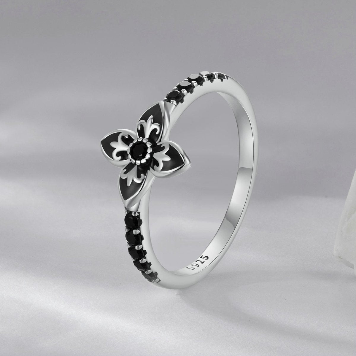 925 Sterling Silver Enamel 0.9x1.0cm Pendant Rings for Women - Rings - Custom Crafting Alliance, LLC