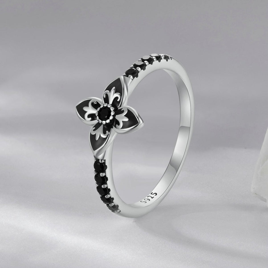 925 Sterling Silver Enamel 0.9x1.0cm Pendant Rings for Women - Rings - Custom Crafting Alliance, LLC