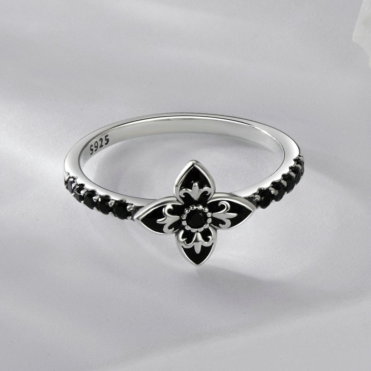 925 Sterling Silver Enamel 0.9x1.0cm Pendant Rings for Women - Rings - Custom Crafting Alliance, LLC