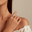 925 Sterling Silver Enamel Flower Ring - Rings - Custom Crafting Alliance, LLC
