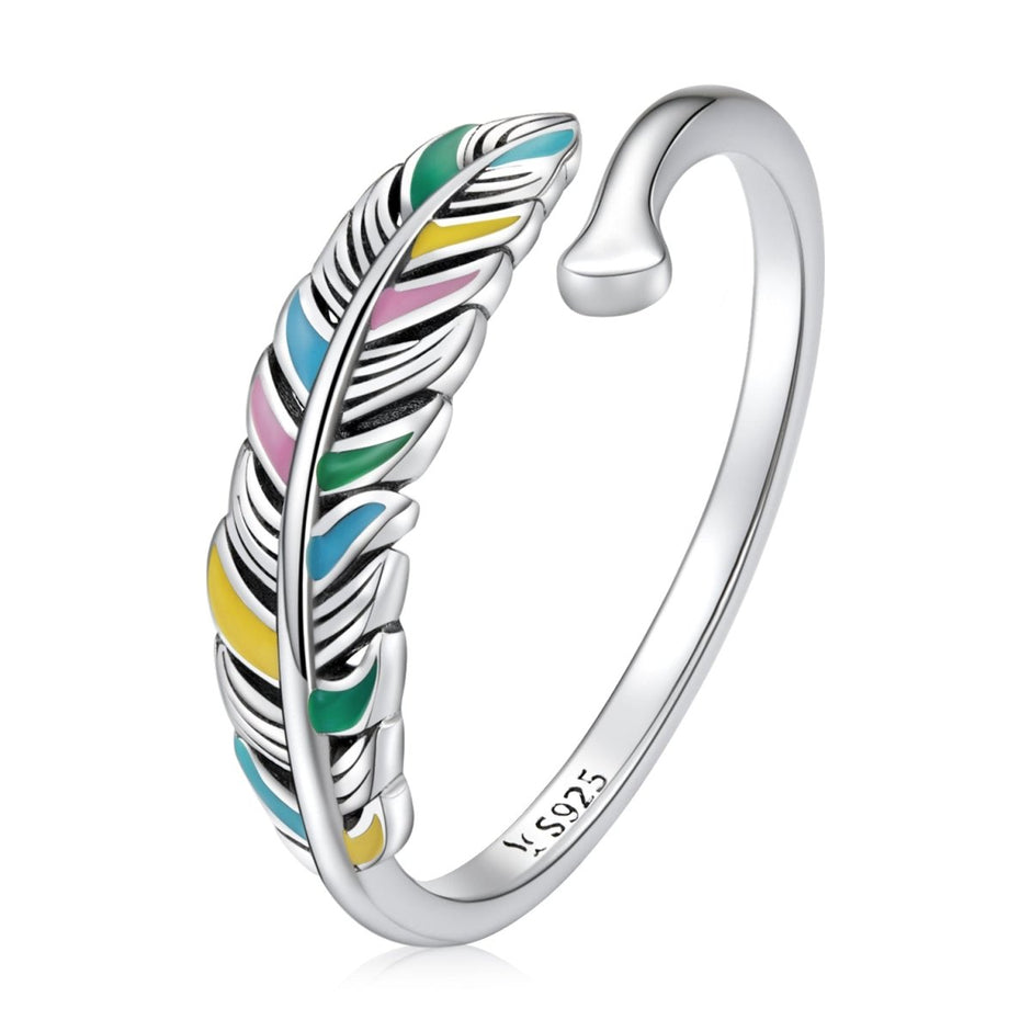 925 Sterling Silver Enamel Oxidized Ring for Women - Rings - Custom Crafting Alliance, LLC