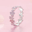 925 Sterling Silver Enamel Platinum Plated Ring Size 6 for Women - Rings - Custom Crafting Alliance, LLC