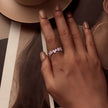 925 Sterling Silver Enamel Platinum Plated Ring Size 6 for Women - Rings - Custom Crafting Alliance, LLC
