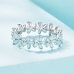 925 Sterling Silver Enamel Process Plated Platinum Ring Size 6 for Women - Rings - Custom Crafting Alliance, LLC