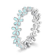 925 Sterling Silver Enamel Process Plated Platinum Ring Size 6 for Women - Rings - Custom Crafting Alliance, LLC
