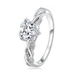 925 Sterling Silver Love Ring with CZ, Size 6.0 - Rings - Custom Crafting Alliance, LLC