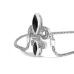 .925 Sterling Silver Marquise Black Onyx and Diamond Accent Lariat 4â€-10â€ Fleur De Lis Adjustable Bolo Bracelet (I-J Color, I1-I2 Clarity) - Bracelets - Custom Crafting Alliance, LLC