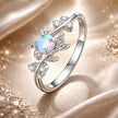 925 Sterling Silver Opal & CZ Ring 0.2cm Size 6.0 for Women - Rings - Custom Crafting Alliance, LLC