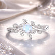925 Sterling Silver Opal & CZ Ring 0.2cm Size 6.0 for Women - Rings - Custom Crafting Alliance, LLC