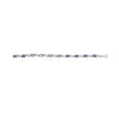 .925 Sterling Silver Oval Purple Amethyst and Diamond Infinity Link Bracelet (I-J Color, I1-I2 Clarity) - 7