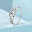 925 Sterling Silver Oxidized 1.3mm Pavé Set CZ Ring Size 6.0 for Women - Rings - Custom Crafting Alliance, LLC