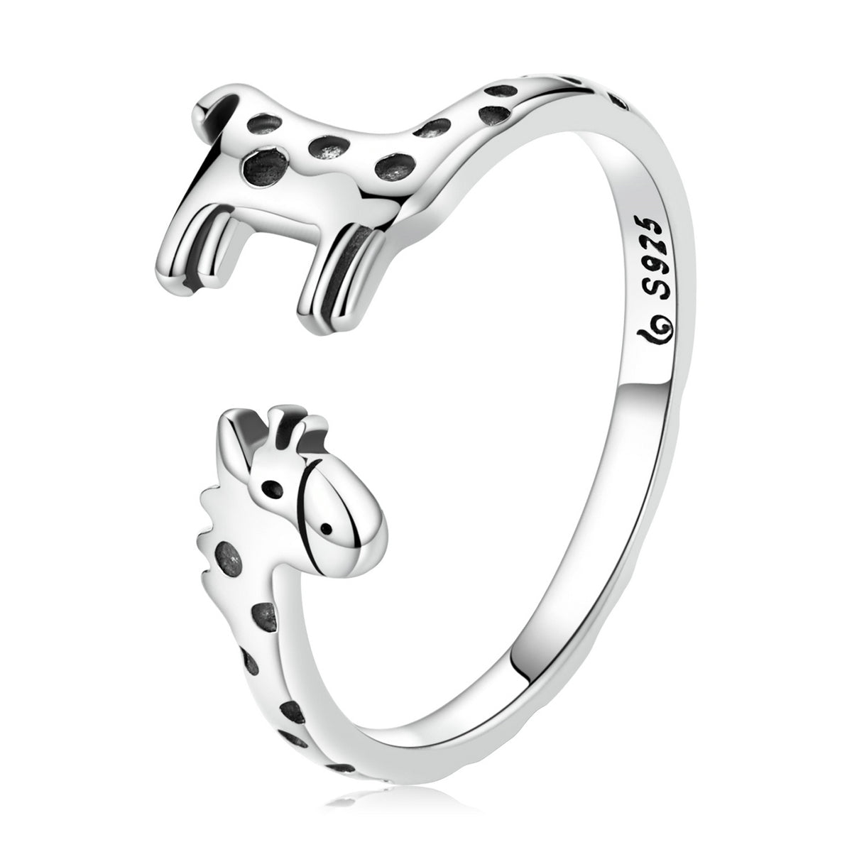 925 Sterling Silver Oxidized Giraffe Ring for Women - Rings - Custom Crafting Alliance, LLC