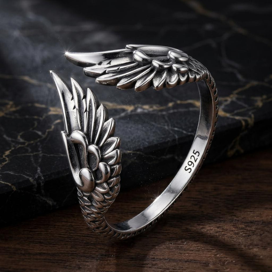 925 Sterling Silver Oxidized Ring for Men - Rings - Custom Crafting Alliance, LLC