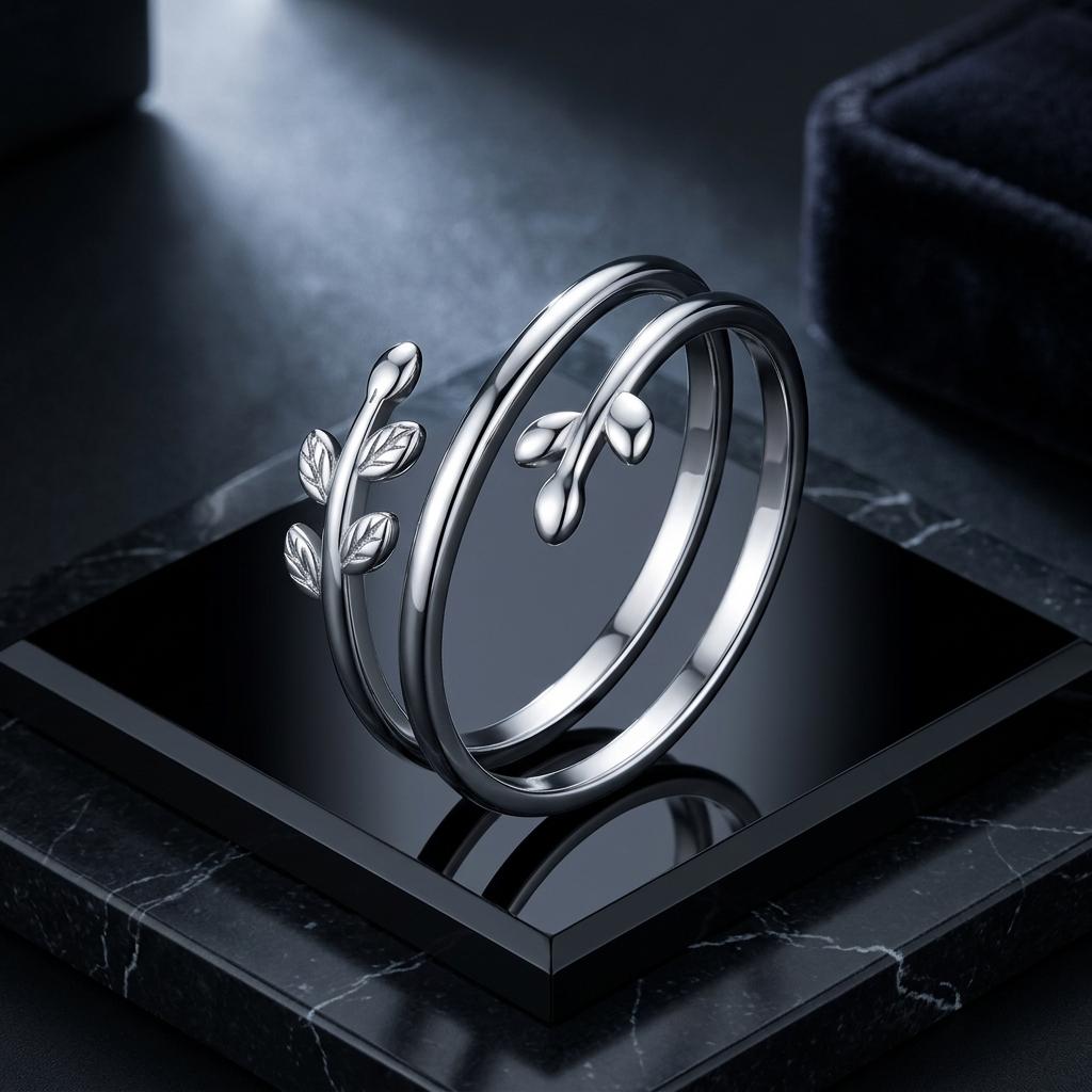 925 Sterling Silver Oxidized Ring for Women - Rings - Custom Crafting Alliance, LLC