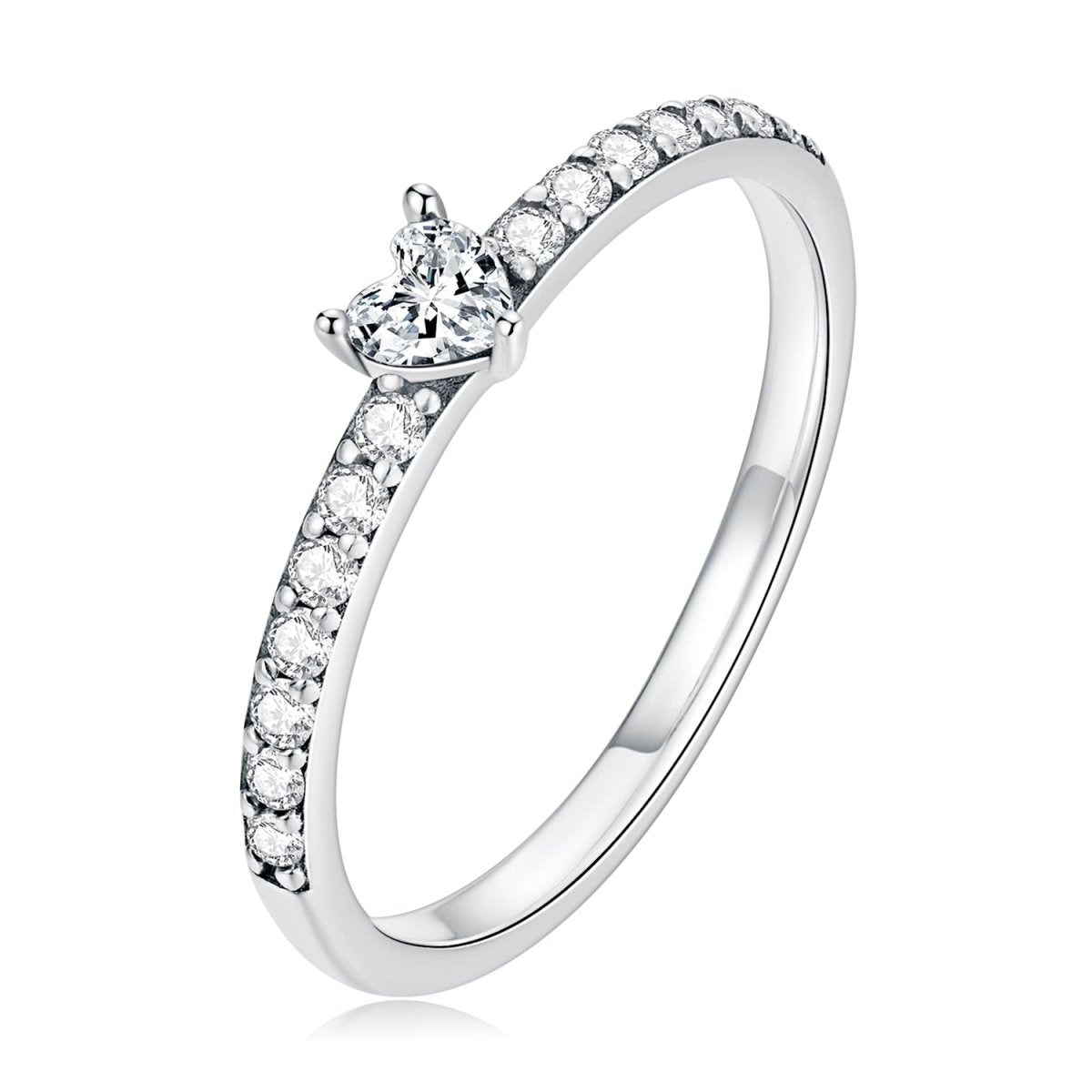 925 Sterling Silver Oxidized Ring with Pavé Setting CZ, Size 6 for Women - Rings - Custom Crafting Alliance, LLC