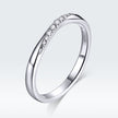 925 Sterling Silver Pavé Set CZ Platinum Plated Ring Size 6 for Women - Rings - Custom Crafting Alliance, LLC