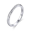 925 Sterling Silver Pavé Set CZ Platinum Plated Ring Size 6 for Women - Rings - Custom Crafting Alliance, LLC