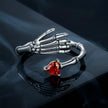 925 Sterling Silver Pavé Setting CZ Oxidized Ring - Rings - Custom Crafting Alliance, LLC