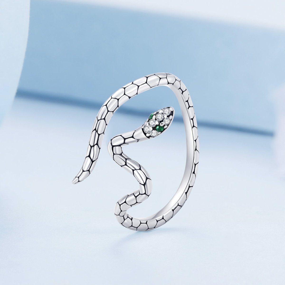 925 Sterling Silver Pavé Setting CZ Oxidized Silver Ring for Women - Rings - Custom Crafting Alliance, LLC
