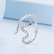 925 Sterling Silver Pavé Setting CZ Oxidized Silver Ring for Women - Rings - Custom Crafting Alliance, LLC