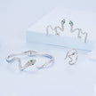 925 Sterling Silver Pavé Setting CZ Oxidized Silver Ring for Women - Rings - Custom Crafting Alliance, LLC