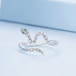 925 Sterling Silver Pavé Setting CZ Oxidized Silver Ring for Women - Rings - Custom Crafting Alliance, LLC