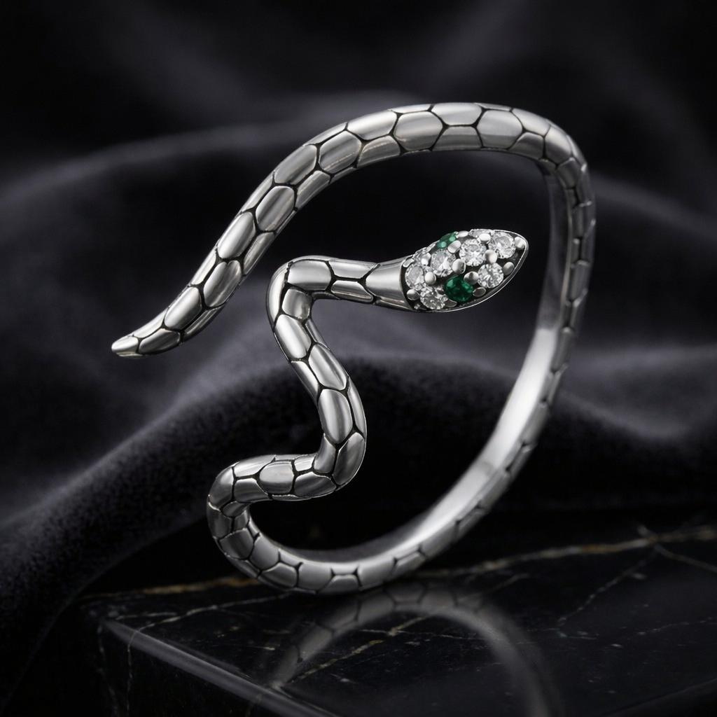 925 Sterling Silver Pavé Setting CZ Oxidized Silver Ring for Women - Rings - Custom Crafting Alliance, LLC
