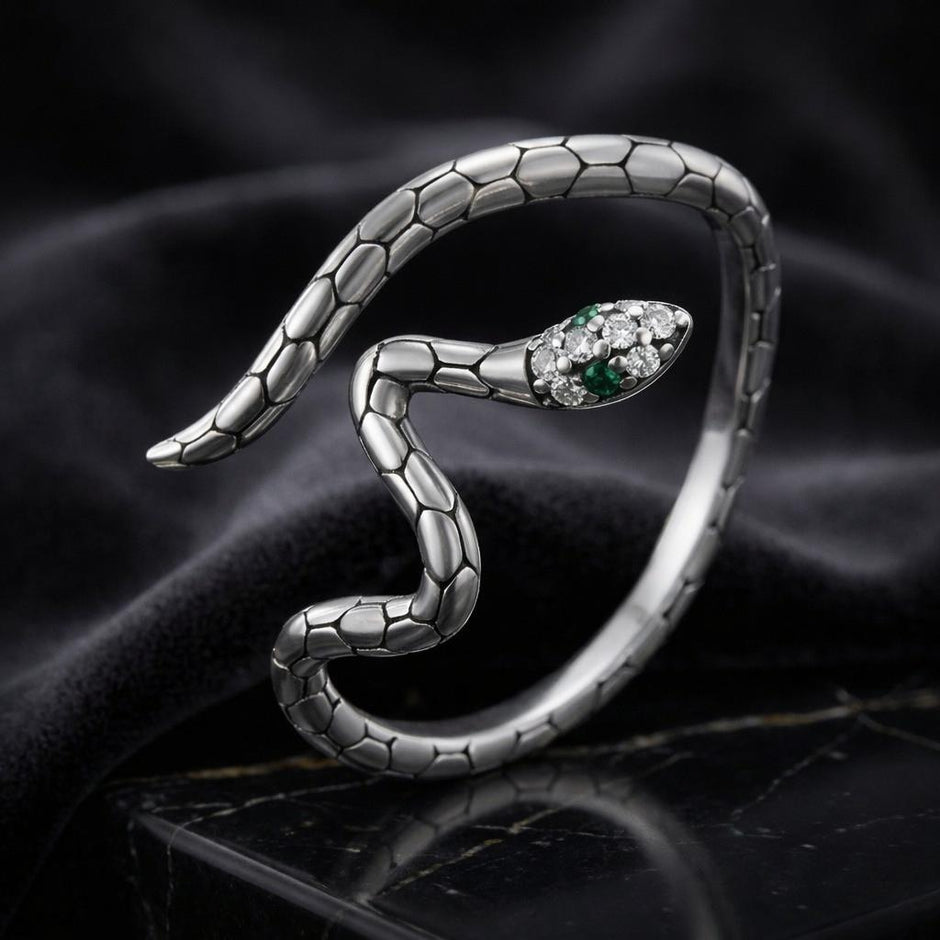 925 Sterling Silver Pavé Setting CZ Oxidized Silver Ring for Women - Rings - Custom Crafting Alliance, LLC