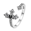 925 Sterling Silver Pavé Setting CZ Oxidized Silver Ring - Rings - Custom Crafting Alliance, LLC