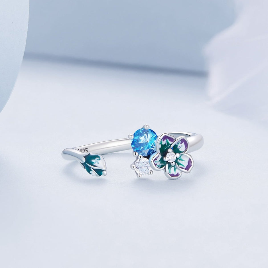 925 Sterling Silver Pendant with Enamel & CZ for Women - Rings - Custom Crafting Alliance, LLC