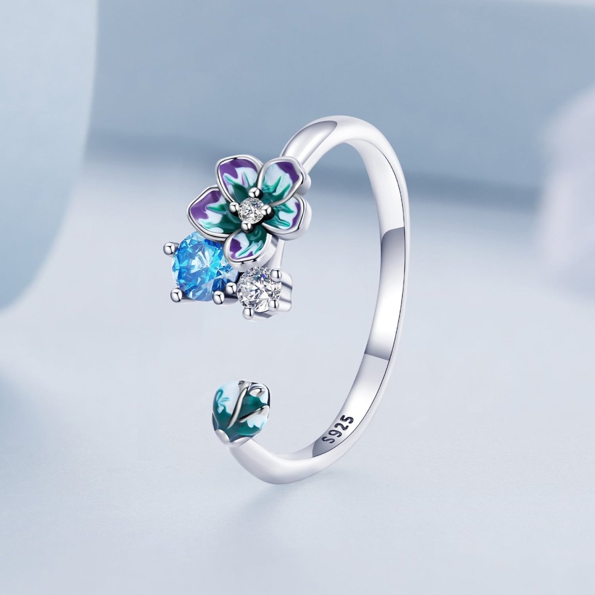 925 Sterling Silver Pendant with Enamel & CZ for Women - Rings - Custom Crafting Alliance, LLC