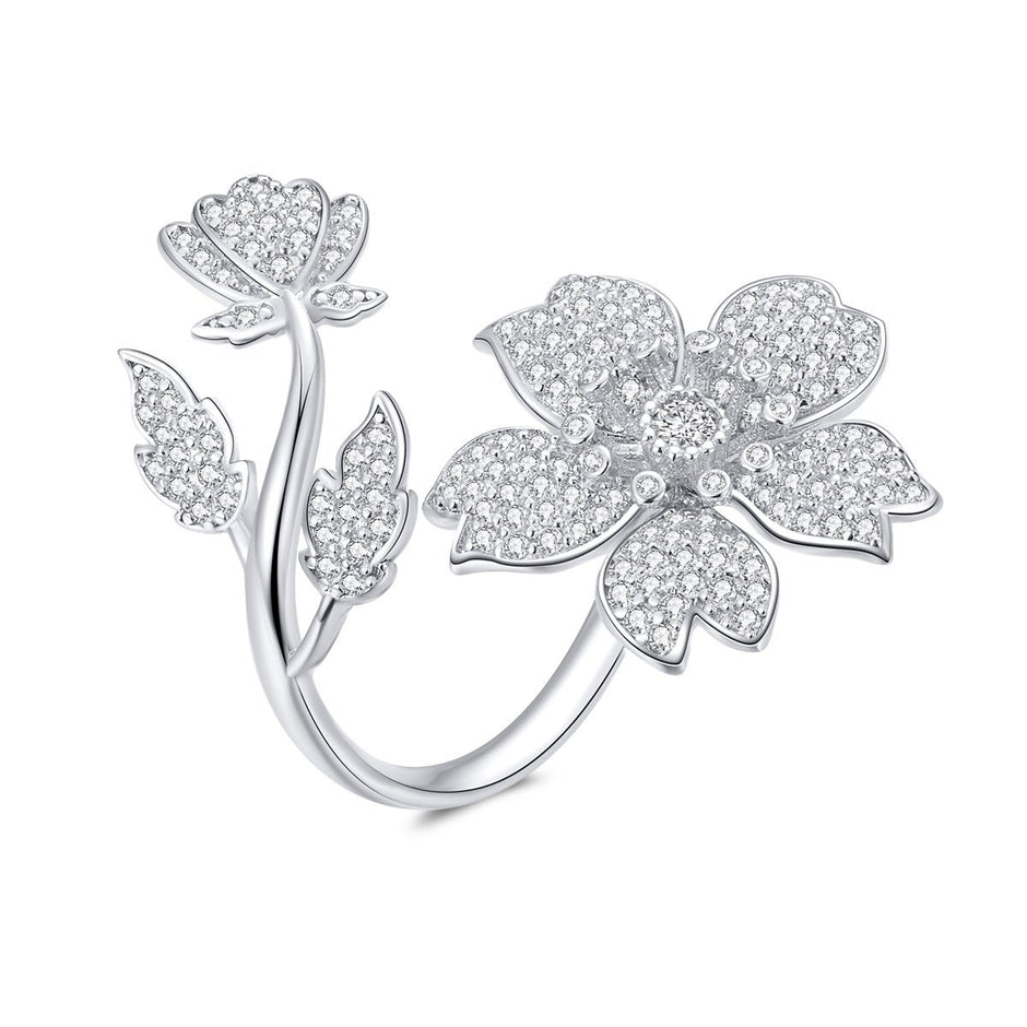 925 Sterling Silver Plated Platinum Pavé Setting CZ 0.2cm Ring - Rings - Custom Crafting Alliance, LLC