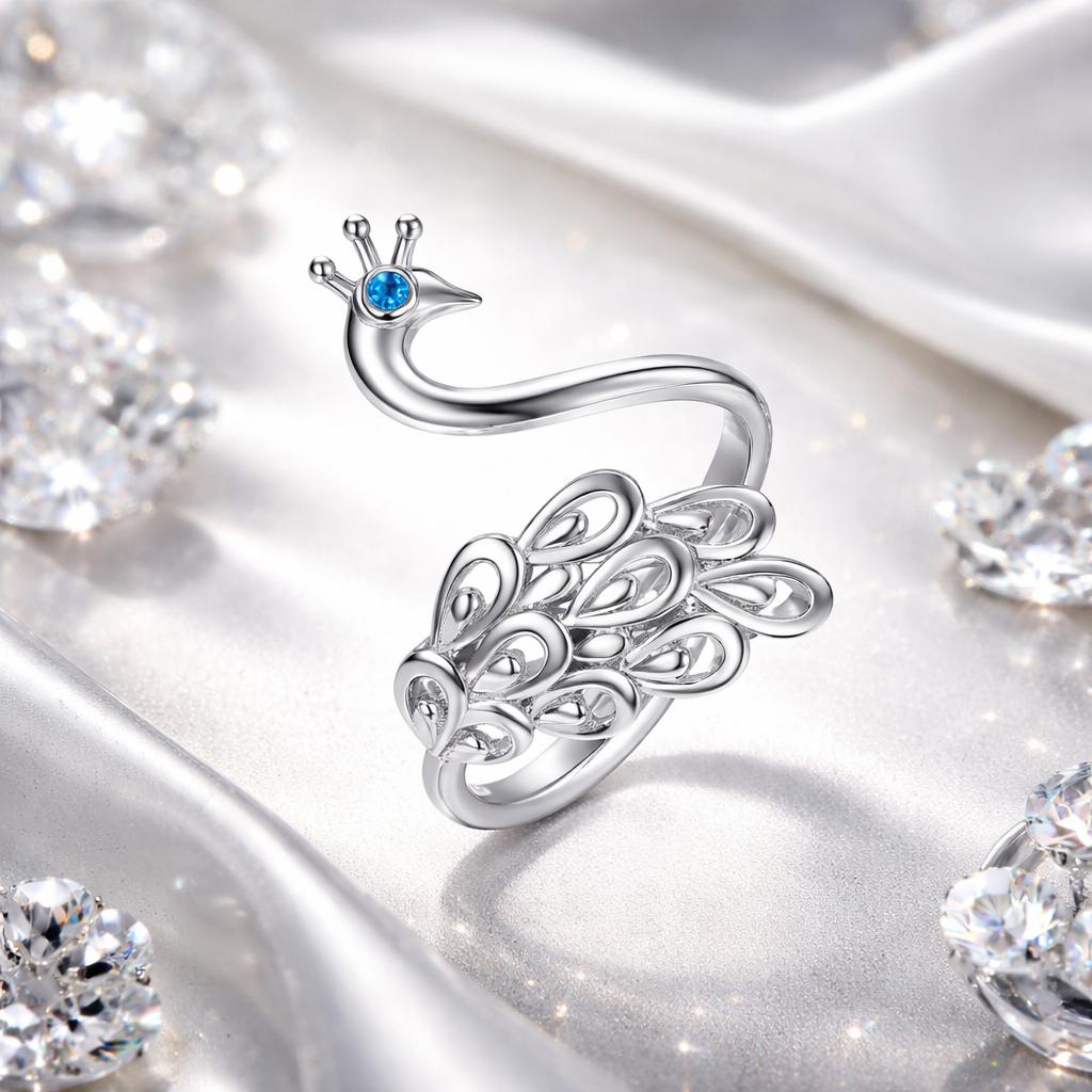 925 Sterling Silver Plated Platinum Pavé Setting CZ Ring for Women - Rings - Custom Crafting Alliance, LLC