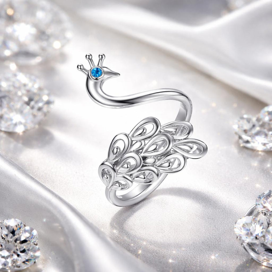 925 Sterling Silver Plated Platinum Pavé Setting CZ Ring for Women - Rings - Custom Crafting Alliance, LLC