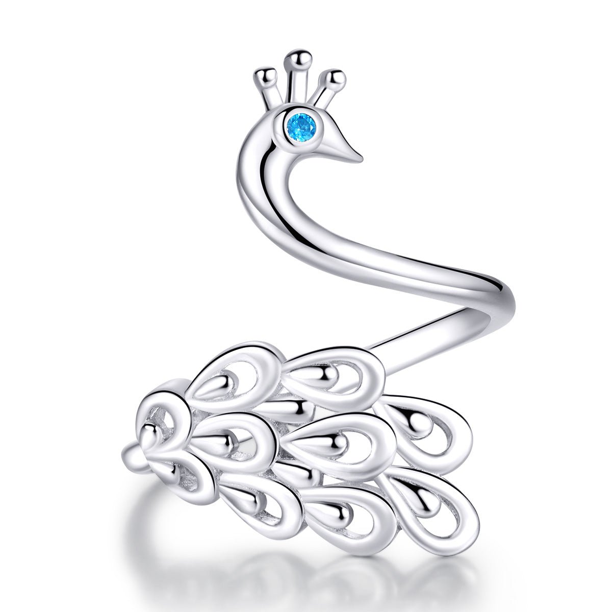 925 Sterling Silver Plated Platinum Pavé Setting CZ Ring for Women - Rings - Custom Crafting Alliance, LLC