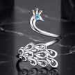 925 Sterling Silver Plated Platinum Pavé Setting CZ Ring for Women - Rings - Custom Crafting Alliance, LLC