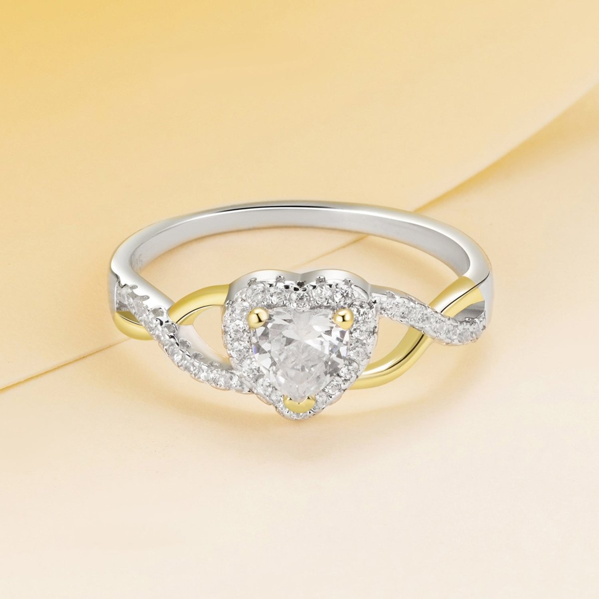 925 Sterling Silver & Plated White Gold 1.7mm CZ Ring Size 7.0 for Women - Rings - Custom Crafting Alliance, LLC