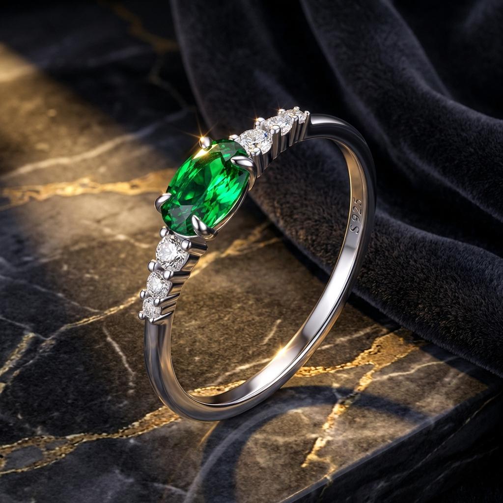 925 Sterling Silver & Platinum Plated 0.1cm CZ Ring for Women - Size 6.0 - Rings - Custom Crafting Alliance, LLC
