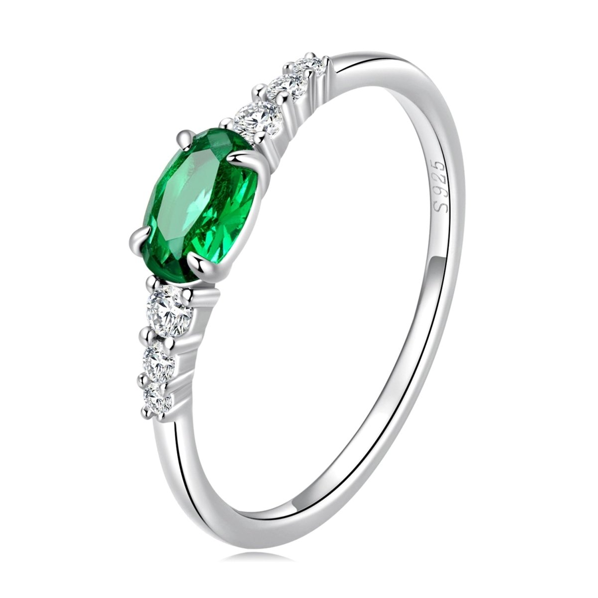 925 Sterling Silver & Platinum Plated 0.1cm CZ Ring for Women - Size 6.0 - Rings - Custom Crafting Alliance, LLC