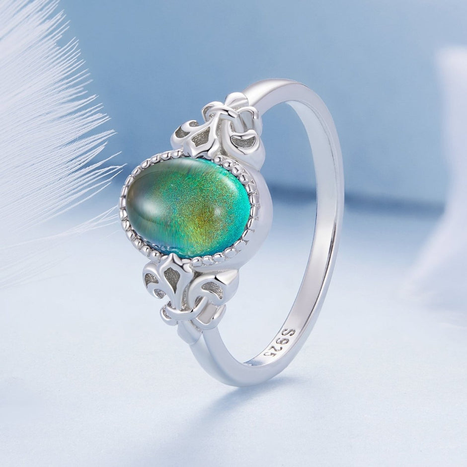 925 Sterling Silver Ring 1.7mm Size 6.0 with Transparent Glass for Women - Rings - Custom Crafting Alliance, LLC