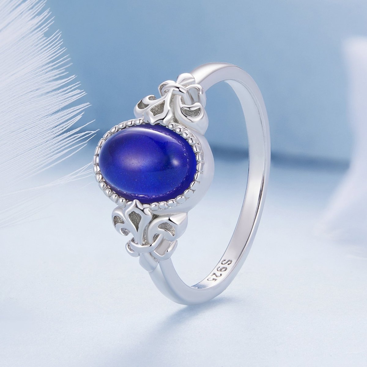 925 Sterling Silver Ring 1.7mm Size 6.0 with Transparent Glass for Women - Rings - Custom Crafting Alliance, LLC